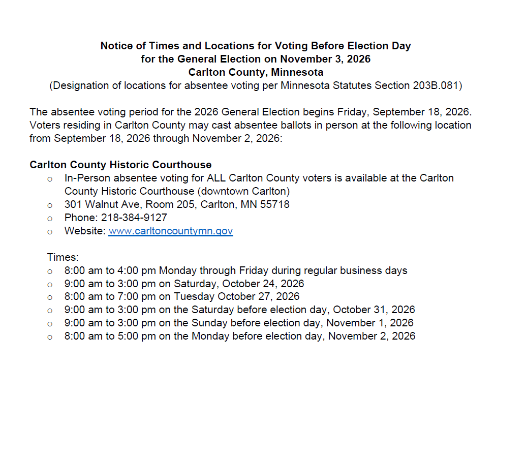 Absentee Voting Information